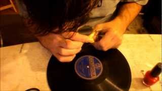 78RPM Records How to Fill In Deep Damaged Groove Spots Experimental [upl. by Lose675]