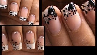 3 French Manicure Nail Art Designs  How to Do  superwowstyle [upl. by Clovis]