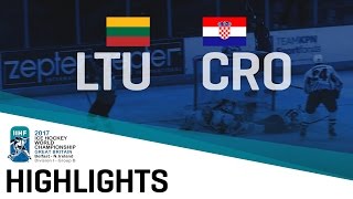 Lithuania  Croatia  Highlights  2017 IIHF Ice Hockey World Championship Division I Group B [upl. by Sudhir]