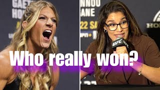 Julianna Pena vs Kayla Harrison Presser Exchange Breakdown and score [upl. by Dag361]