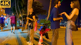 4K How is Thailand Now Pattaya Beach Road Freelancers [upl. by Adla916]