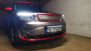 Montering av Strands Siberia SR Ledbar 22 på KIA Soul EV 2016 27 kWh [upl. by Lindholm]