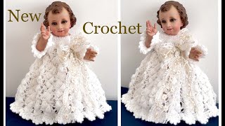 Ropón Vestido para Niño Dios tejido a Crochet Bonito para Blusas Cardigan Suéter [upl. by Zirkle72]