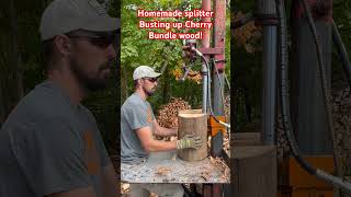 Vertical splitter making premium Firewood [upl. by Roscoe40]