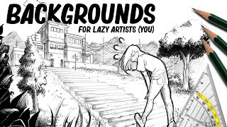 How to draw Backgrounds  Tutorial  DrawlikeaSir [upl. by Boyer925]