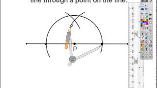 Constructing Perpendicular Lines using a straightedge and compass [upl. by Brendin240]