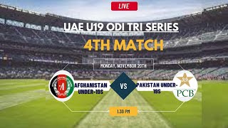 Afghanistan Under19s Vs Pakistan Under19s UAE U19 OD Tri Series Live Score Streaming amp Updates [upl. by Nodarb]