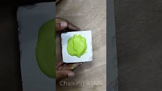 Gym Chalk Block with Cornstarch Paste💚💚 gymchalk oddlysatisfying gymchalkasmr [upl. by Agn]