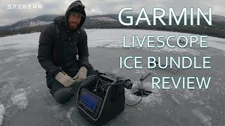 GARMIN LiveScope Ice Bundle Review  LVS34 icefishing [upl. by Hanahsuar]