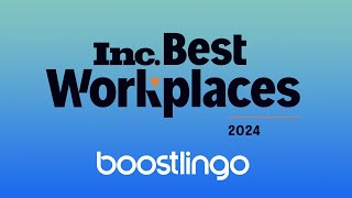 Boostlingo Named to Inc Best Workplaces Two Years in a Row [upl. by Chadbourne]