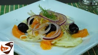 Insalata di finocchi e arance alla siciliana con olive  antipasti fennel and orange salad [upl. by Kotto]