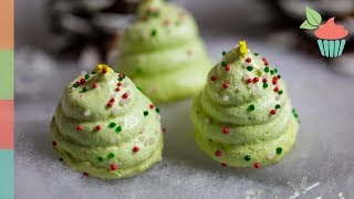 Peppermint Merigue Tree Cookies  Baketember Holiday Baking Series [upl. by Beatrice]