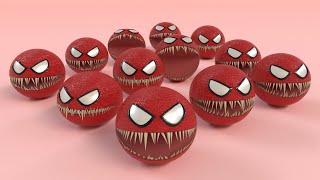 Red Monster Pacman Compilation All Spiderpac [upl. by Kanor]