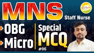 MNS Staff Nurse Special MCQ OBG Micro 06 By Ali Sir [upl. by Aenit]