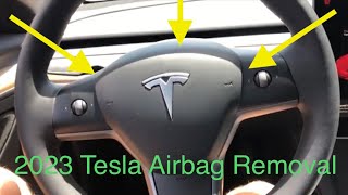 How To Remove Tesla Airbag Steering Wheel Model 3 Y 20172023 [upl. by Mehta]