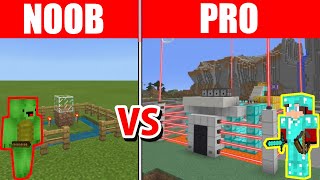 Minecraft NOOB vs PRO FULLY AUTOMATIC ZOMBIE SECURITY HOUSE BUILD CHALLENGE [upl. by Enelegna]