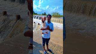 Pocharam Reservoir Hyderabad waterfall beauty nature familytime trending viralvideo cute [upl. by Pacifa743]