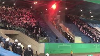 Hansa Fans präsentieren HerthaFahne Hansa Rostock  Hertha BSC Berlin  DFB Pokal [upl. by Nivlam]