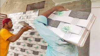 How To new elevation tiles design faizulla work atmakur [upl. by Gnihc]