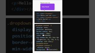 Hoverable Dropdown in html and css 😜 fronted web css html dropdown [upl. by Noteloc]