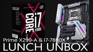 ASUS Prime X299A amp Intel Core i77800X  Lunch Unbox 43 [upl. by Narf]