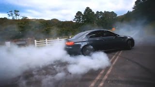 BMW M3 E92 w Armytrix Exhaust  Massive Burnout Drift and Insane Noise [upl. by Aneloaup]