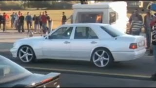 BMW E36 M3 Vs Mercedes E500 Drag Race [upl. by Gula42]