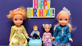 Adrians Birthday  Elsa amp Anna toddlers  party  Barbie  games  singing  friends [upl. by Etnomal997]