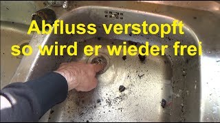 Waschbecken Abfluss verstopft Hier gibts schnelle und einfach Hilfe [upl. by Anetta]