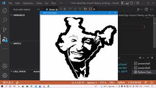 Drawing Dr APJ Abdul Kalam In Python Using Sketchpy Module  CyberwarriorsAP [upl. by Faustus]