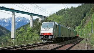 4k Führerstandsmitfahrt Brenner  Innsbruck mit BR 186 [upl. by Amitarp779]