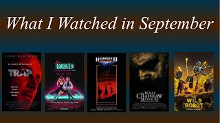 What I Watched in September [upl. by Gleason]