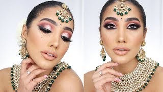 Indian Wedding FULL GLAM  BridalReception Makeup  AnchalMUA [upl. by Narahs]