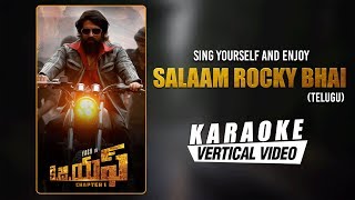 Salaam Rocky Bhai  Karaoke  KGF Telugu Movie  Yash  Ravi Basrur  Prashanth Neel  Hombale Films [upl. by Baniez850]