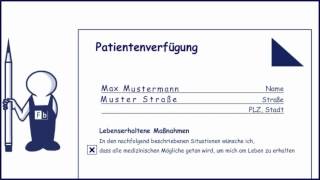 Patientenverfügung  so geht das [upl. by Edmunda]