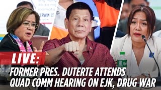 LIVE House resumes quad comm hearing on EJK Duterte drug war  November 13 [upl. by Ynobe]