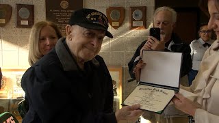 WWII veteran receives high school diploma [upl. by Kolnos]