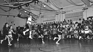 17 year old Wilt Chamberlain CATCHES a shot and runs the fast break [upl. by Ximenez]