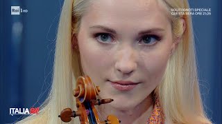 Anastasiya Petryshak un violino per la pace  ItaliaSì 19032022 [upl. by Ahsym299]