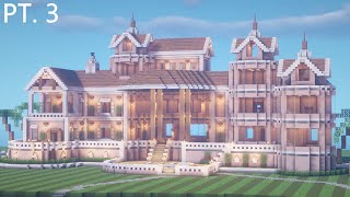 Minecraft HUGE Suburban Mansion Tutorial 5  Part 3 [upl. by Haldas]