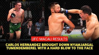 UFC Macau Highlight Carlos Hernandez Takes Narrow Decision Over Nyamjargal [upl. by Eninaej]