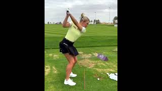 Charley Hall golf swing Iron golfshorts golf bestgolf alloverthegolf golfswing happyhips [upl. by Ynaiffit100]