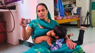 Beutiful Breastfeeding Vlogs Kavita Rani Bathing Breastfeeding Vlogs Kavita Bhabhi Vlogs Feeding [upl. by Stuckey]