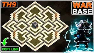 NEW TH9 War Base 2023 COPY LINK  COC Town Hall 9 TH9 Base Design  Clash of Clans [upl. by Sallee]