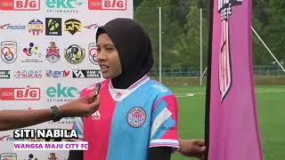 QUEEN OF THE MATCH SITI NABILA FROM WANGSA MAJU CITY FC 👑 POSTMATCH INTERVIEW KLWSL 2024 [upl. by Kalfas]