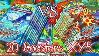 Ouverture de 20 boosters Pokémon XY5 Primo Choc  Primo Groudon VS Primo Kyogre [upl. by Virgilio]