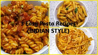 SpaghettiSpiralMostaccioli Pasta Recipes  Italian Pasta in Indian Styles  Three pasta varieties [upl. by Aerb849]