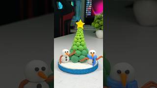 Diy Christmas tree and snow man making with Super Clay ⛄ christmas idea shorts short [upl. by Afatsuom]