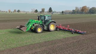 JOHN DEERE 6R 150 mit ein Hatzenbichler Striegel  4K [upl. by Lock102]