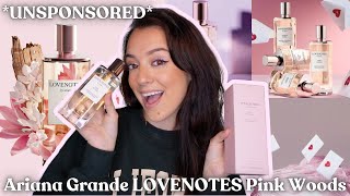 NEW Ariana Grande LOVENOTES Pink Woods Review UNSPONSORED [upl. by Refeinnej]